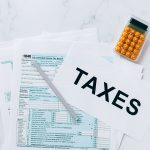 Tax documents on the table