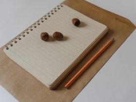 A notebook and pencil on the table